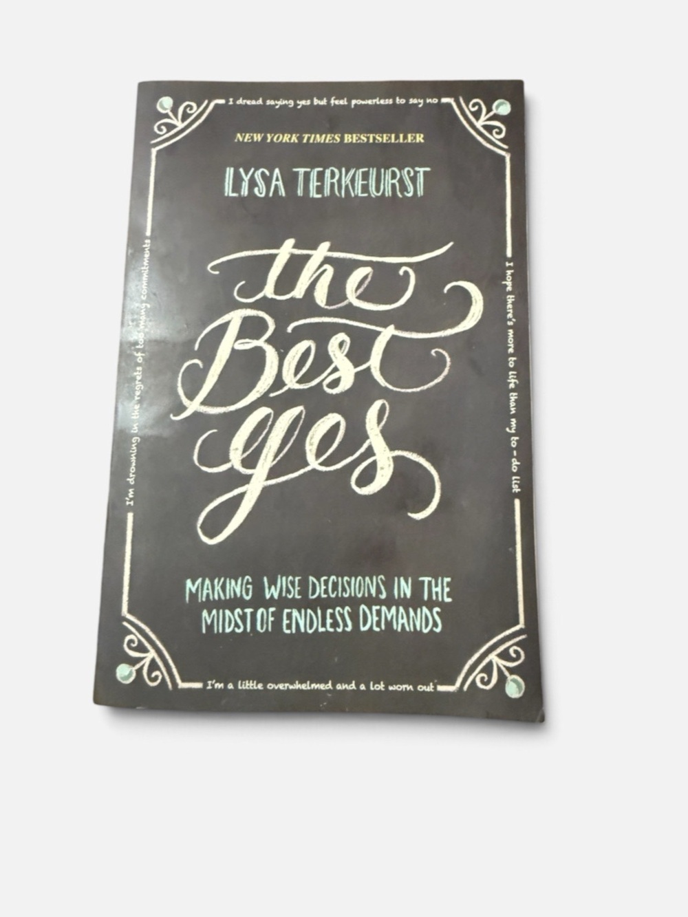 “The Best Yes” By: Lysa TerKeurst Paperback Christian Personal Growth Book